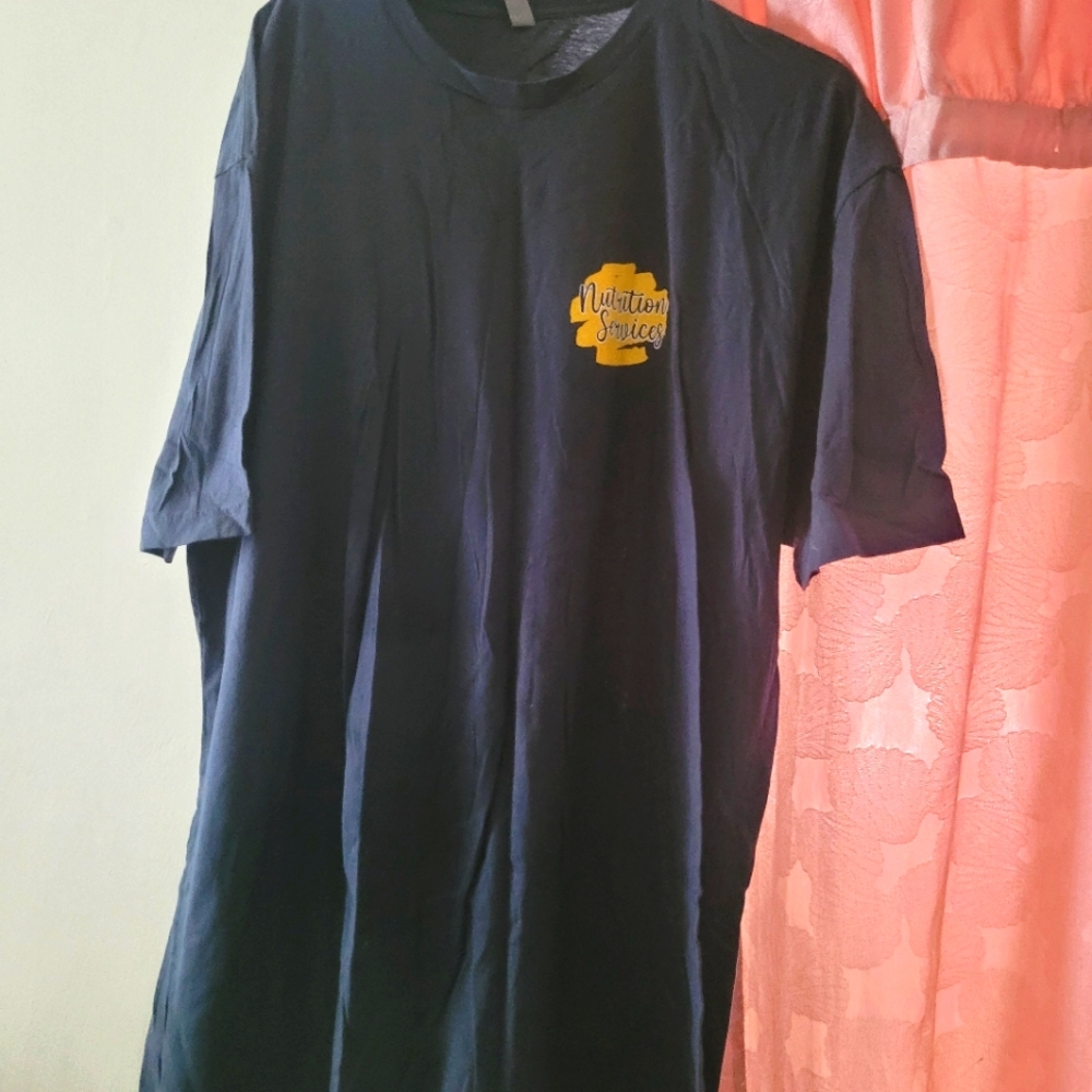 Next Level Apparel Navy T-Shirt with Yellow Graphic